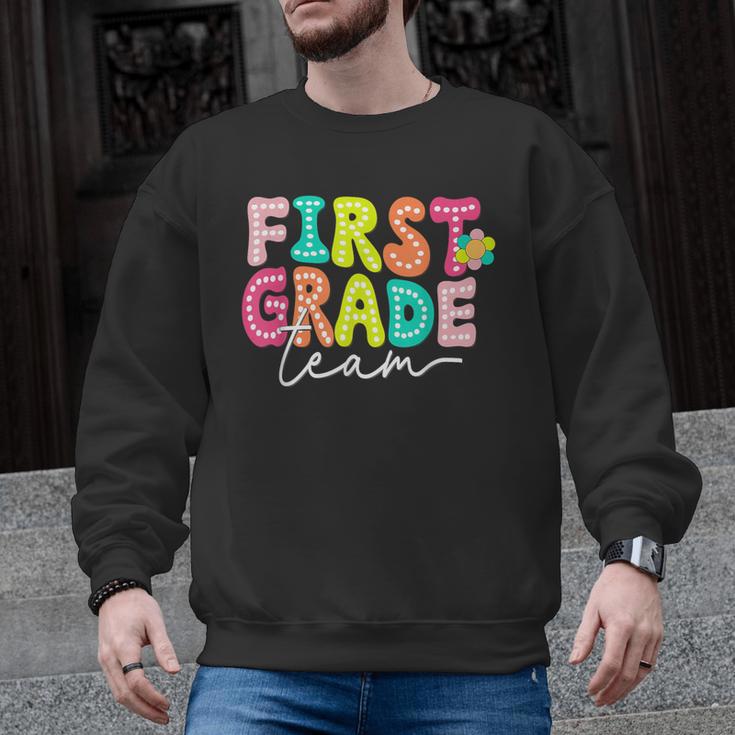 First Grade Team Teacher Back To School 1st Grade Squad Kids Men Graphic Sweatshirt