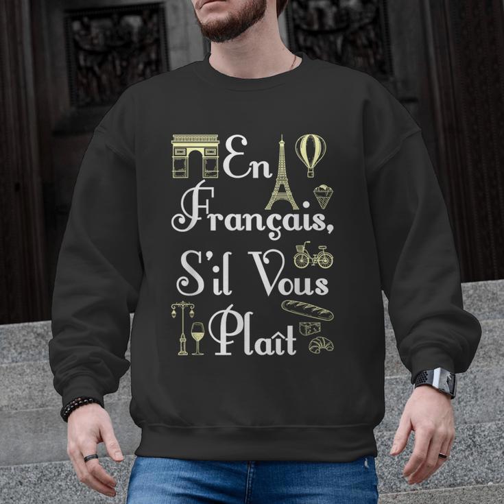 French Teacher En Francais S'Il Vous Plait End Of Year Men Graphic Sweatshirt