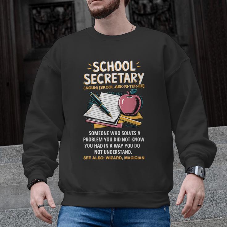 Front Office Teacher Admin Meaning School Secretary Men Graphic Sweatshirt