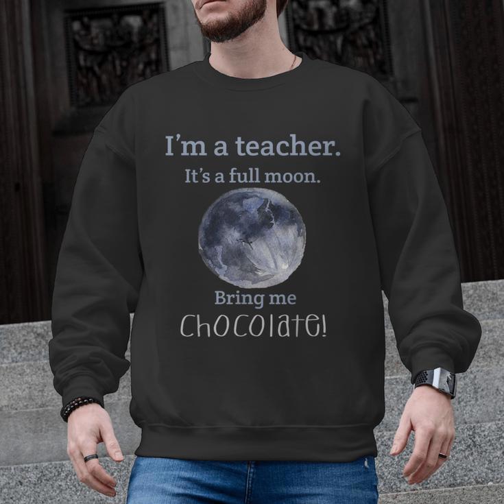 Full Moon Teacher Humor For Men Women Girls Kids Men Graphic Sweatshirt