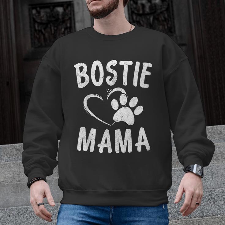 Fun Bostie Mama Dog Lover Apparel Boston Terrier Mom Men Graphic Sweatshirt