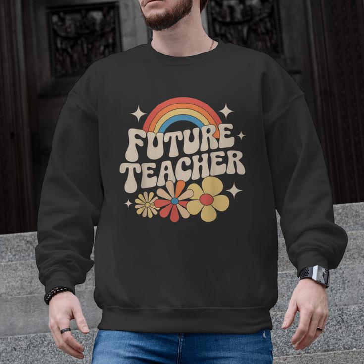 Future Teacher Kids Youth Girls Rainbow Pre-k Kindergarten Men Graphic Sweatshirt