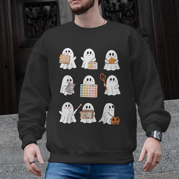Ghost Speech Therapy Teacher Spooky Season Halloween Men Graphic Sweatshirt