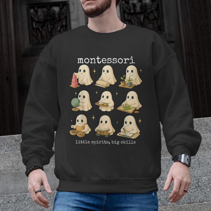 Ghosts Halloween Montessori Teacher Educator Costume Men Graphic Sweatshirt