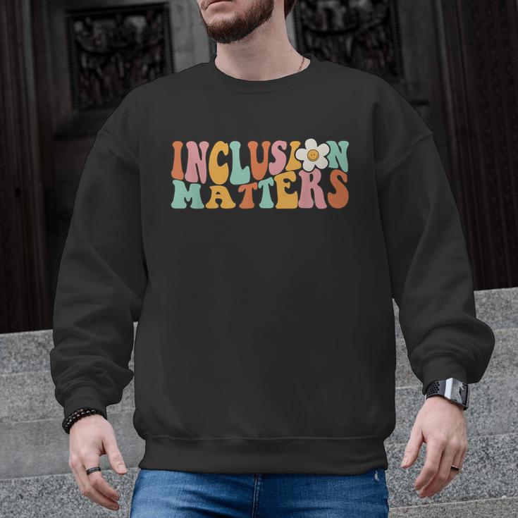 Gnoovy Vintage Inclusion Matters Special Education Teacher Men Graphic Sweatshirt