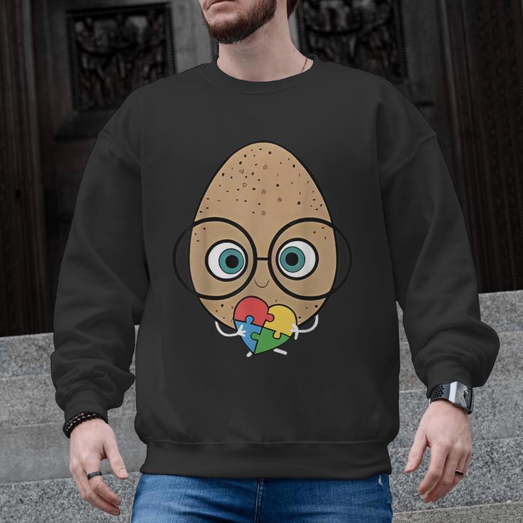 The Good Egg Teacher Halloween Costume Food Group Cute Men Graphic Sweatshirt
