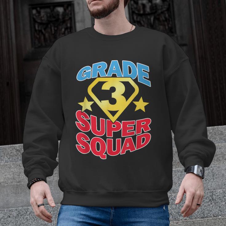 Grade 3 Super Squad Superhero Teacher Team Men Women Girls Kids Men Graphic Sweatshirt