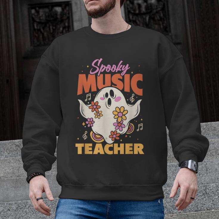 Groovy Faboolous Spooky Music Teacher Halloween Men Women Men Graphic Sweatshirt