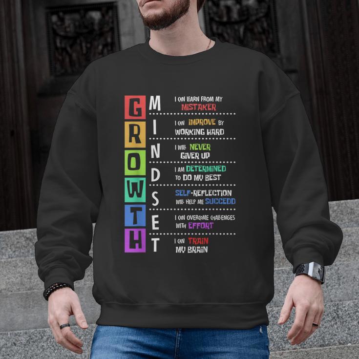 Growth Mindset Positive Motivational Classroom Teacher Learn Men Graphic Sweatshirt