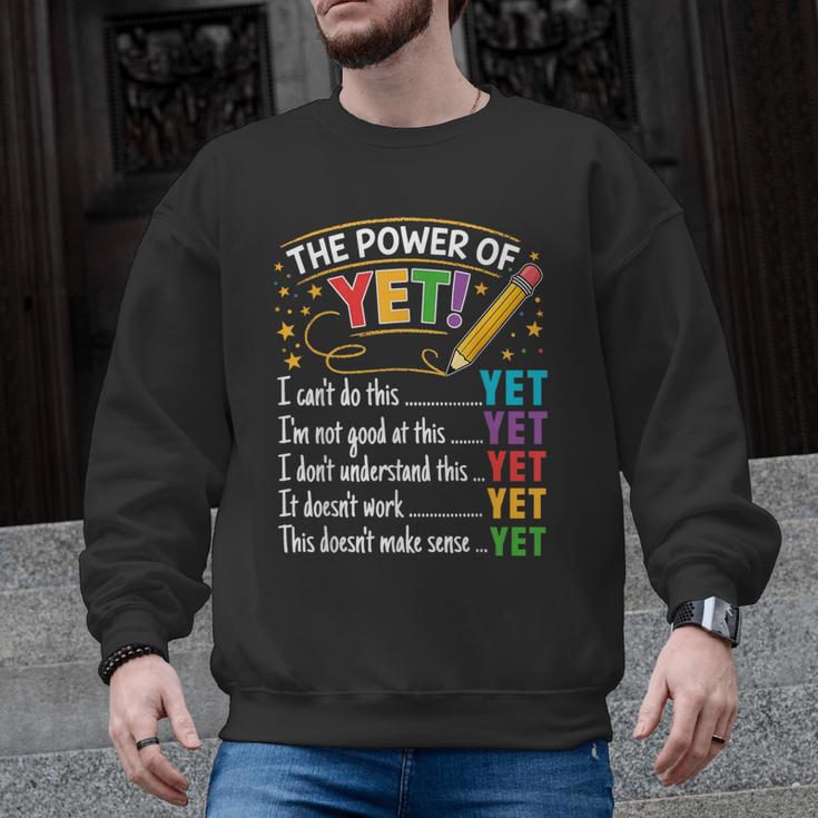 Growth Mindset Teacher Power Of Yet Inspirational Men Graphic Sweatshirt