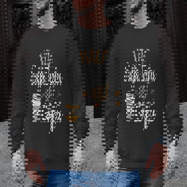 Half Coffee Half English Teacher English Teacher Men Women Men Graphic Sweatshirt, English Teacher Gifts, trending gift