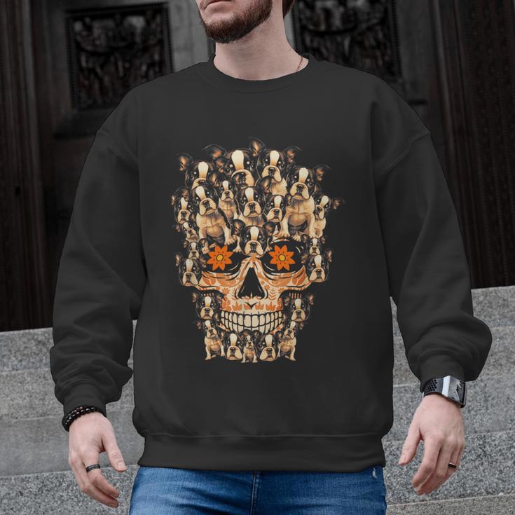 Halloween Costume Skull Boston Terrier Dog Lover For Men Women Kids Men Graphic Sweatshirt
