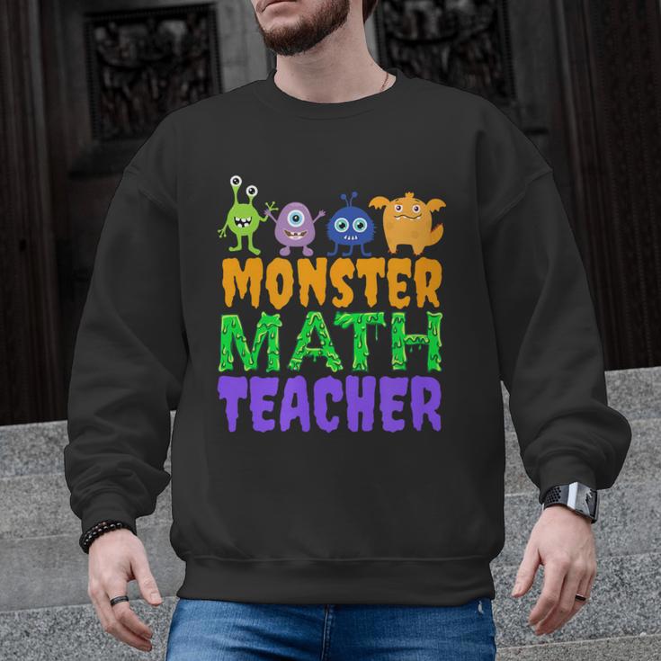 Halloween Monster Math Teacher Men Women Men Graphic Sweatshirt