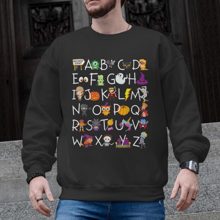 Halloween Nursery Teacher Shirt Halloween Alphabet Men Graphic Sweatshirt