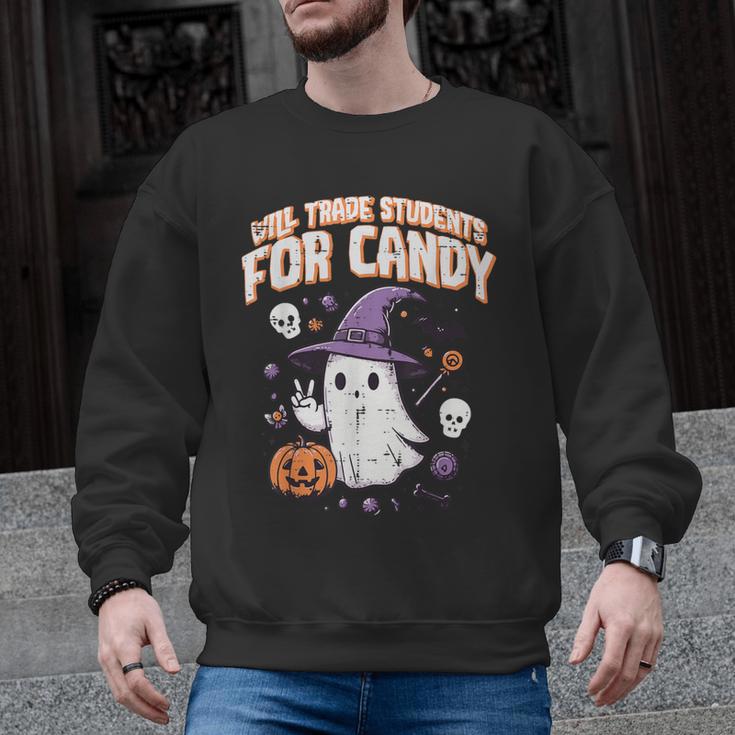 Halloween Teacher Trade Students For Candy Costume Women Men Graphic Sweatshirt