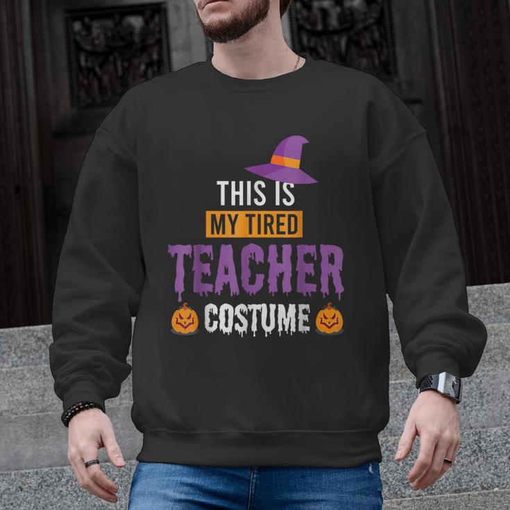 Halloween Teachers This Is My Tired Teacher Costume Men Graphic Sweatshirt