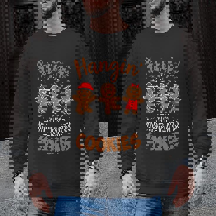 Hangin My Kindergarten Cookie Gingerbread Christmas Teacher For Men Women Kids Men Graphic Sweatshirt