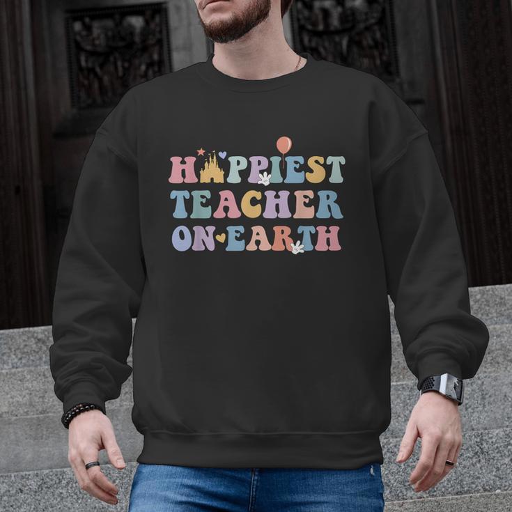 Happiest Teacher On Earth First Day Of School Back To School Men Graphic Sweatshirt