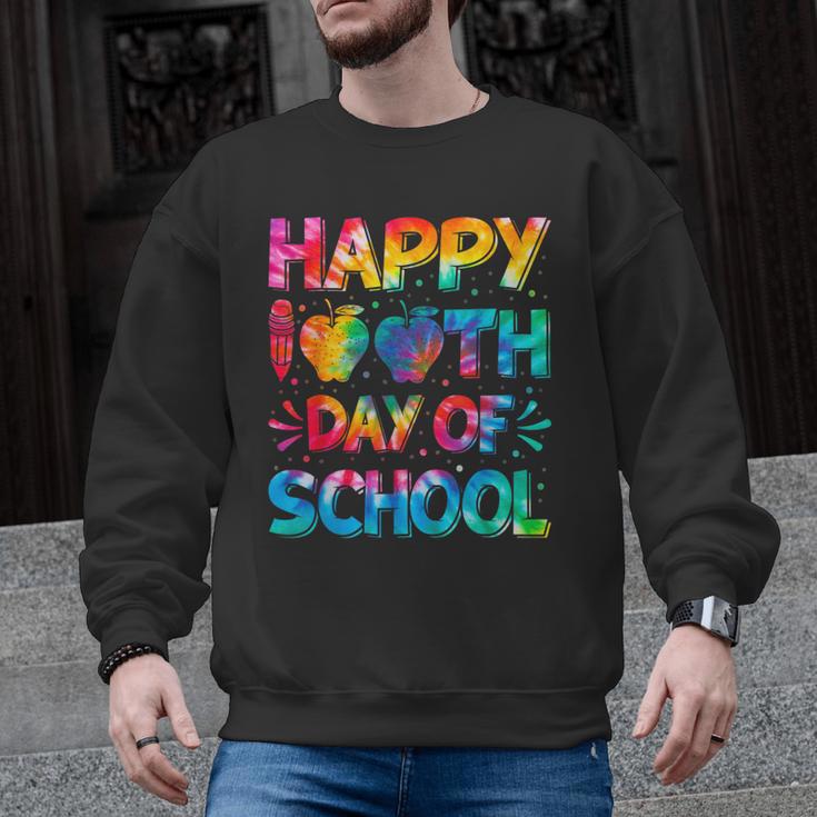 Happy 100th Day Of School Teacher Student 100 Days Tie Dye Men Women Kids Men Graphic Sweatshirt