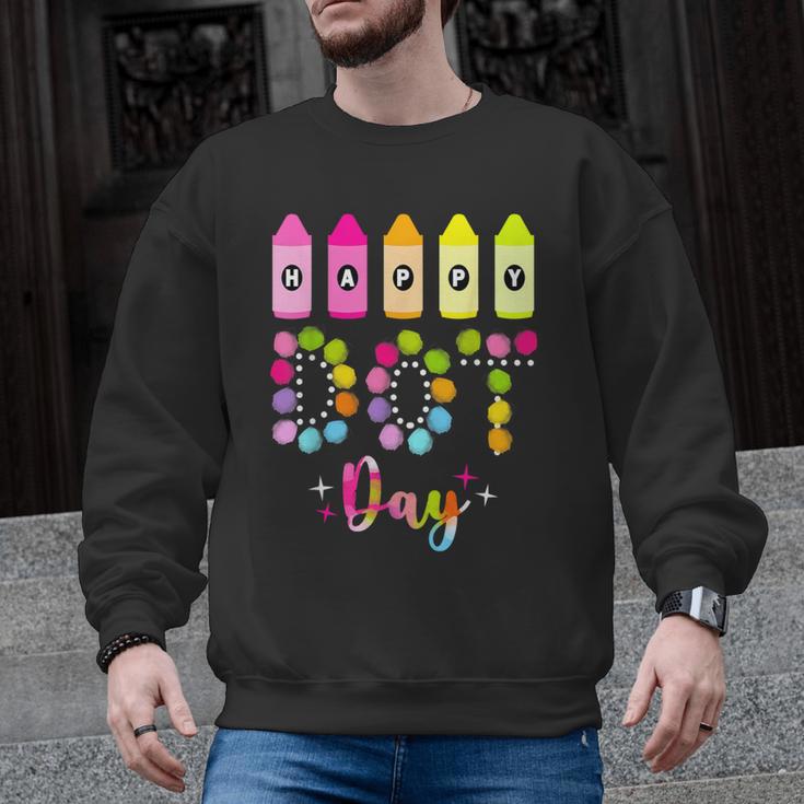 Happy Dot Day 2025 Teacher Kids Girls Colorful Polka Dot Day Men Graphic Sweatshirt