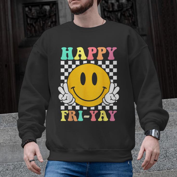 Happy Fri-Yay Teacher Friday Weekend School Men Graphic Sweatshirt