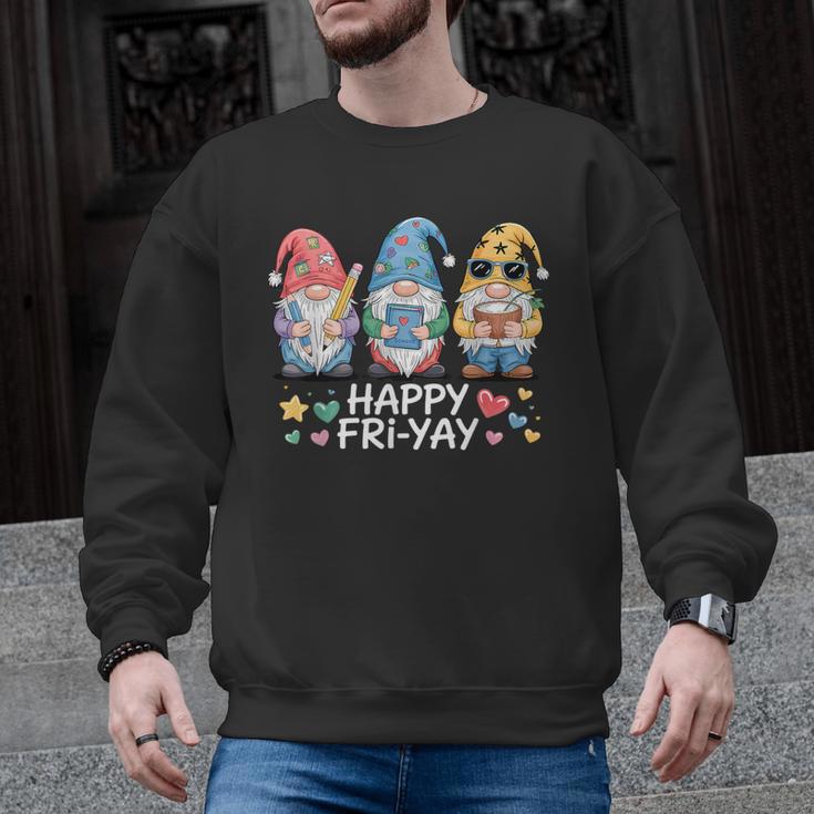 Happy Fri-Yay Teacher Fry Yay Friday Weekend Fri-Yay Men Graphic Sweatshirt