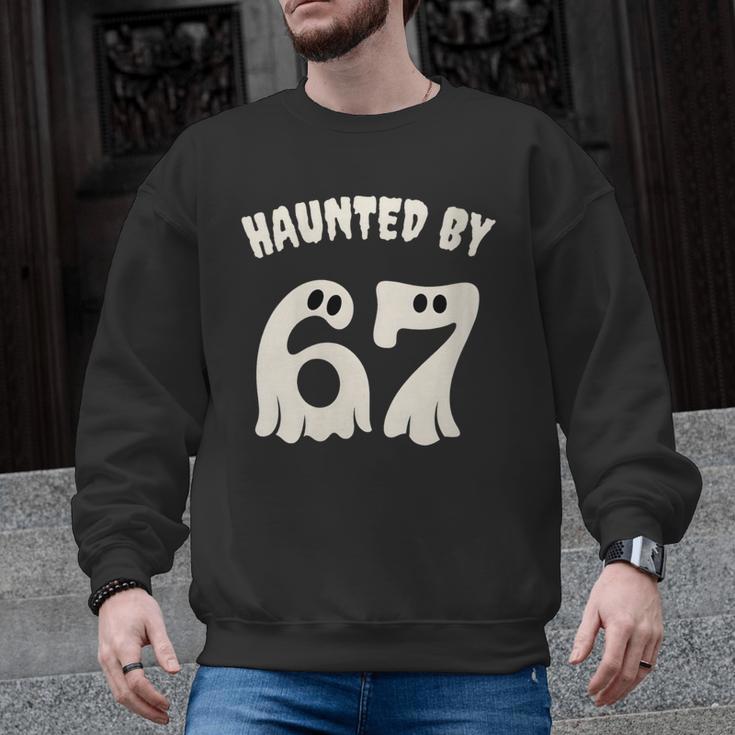 Haunted By 67 Teacher Halloween 6 7 Shirt Men Graphic Sweatshirt