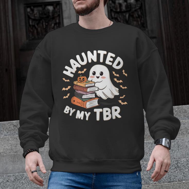 Haunted By My TBR Cute Ghost Book Reading Teacher Halloween Men Graphic Sweatshirt