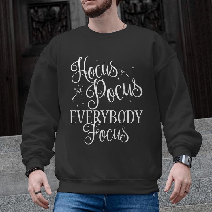 Hocus Pocus Everybody Focus Teacher Halloween Shirt Men Graphic Sweatshirt