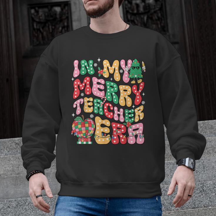 In My Holly Xmas Jolly Teacher Era Teacher Vibes Christmas Men Graphic Sweatshirt