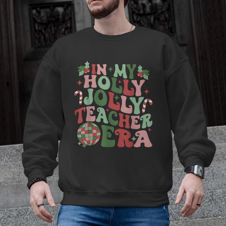 In My Holly Xmas Jolly Teacher Era Teacher Vibes Christmas For Men Women Kids Men Graphic Sweatshirt
