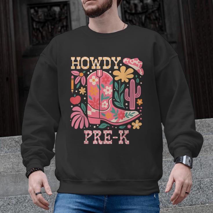 Howdy Pre-K Cowgirls Teacher Back To School Men Graphic Sweatshirt