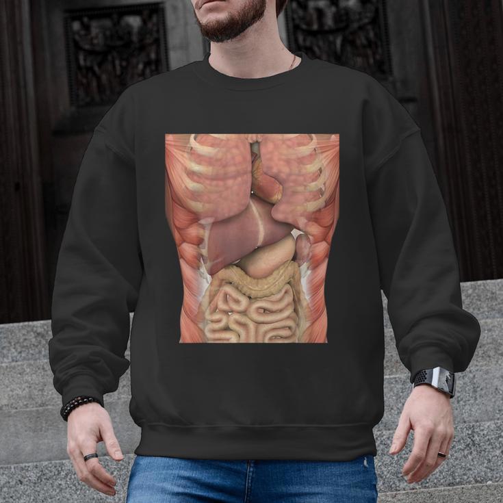 Human Muscles Organs Scary Anatomy Teacher Halloween Costume Men Graphic Sweatshirt