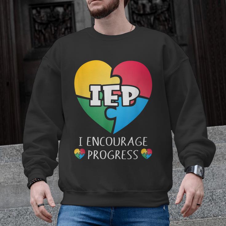 IEP I Encourage Progress Special Education School Teacher Men Graphic Sweatshirt
