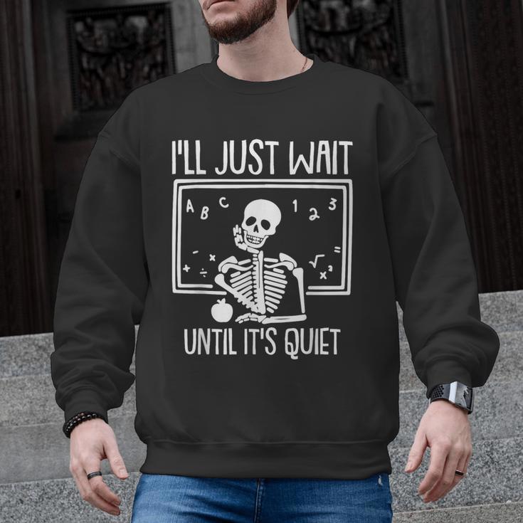 Ill Just Wait Until Its Quiet Teacher Lazy Halloween Costume Men Graphic Sweatshirt