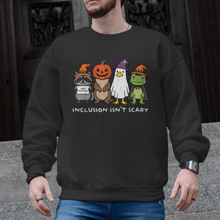 Inclusion Isn't Scary SLP Halloween Sped Teacher Animal Men Graphic Sweatshirt