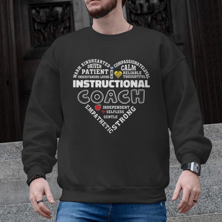 Instructional Coach Heart Teachers Appreciation Men Graphic Sweatshirt