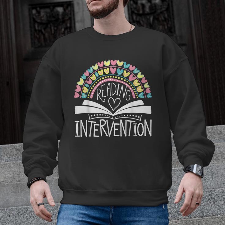 Intervention Teacher Reading Intervention Men Graphic Sweatshirt