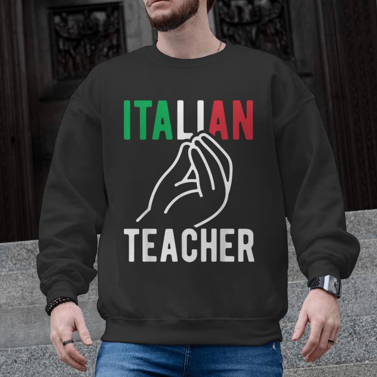 Italian Teacher Italy Italia Back To School First Day Men Graphic Sweatshirt