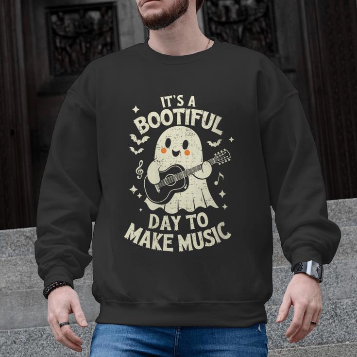 It's A Bootiful Day To Make Music Halloween Music Teacher Men Graphic Sweatshirt