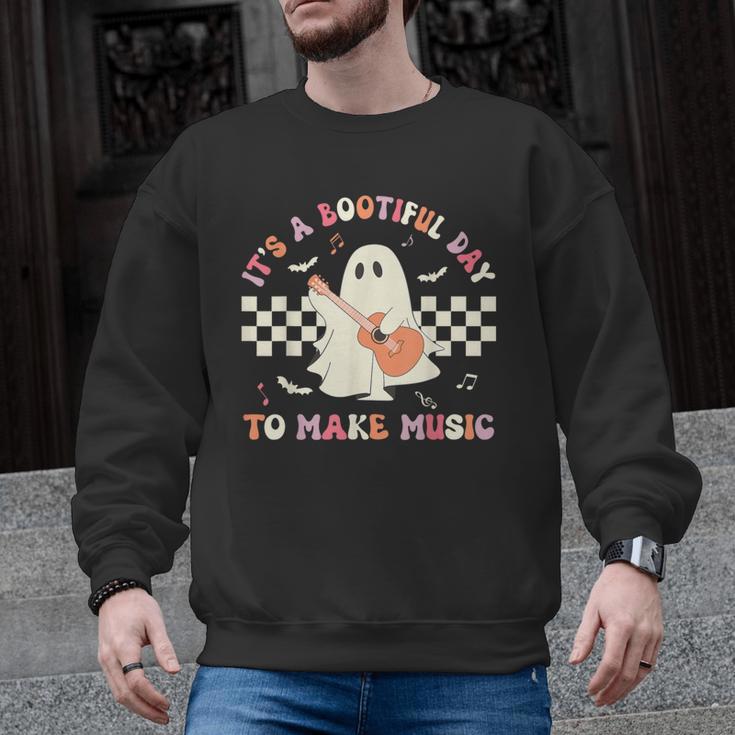 It's A Bootiful Day To Make Music Teacher Musician Halloween For Men Women Kids Men Graphic Sweatshirt