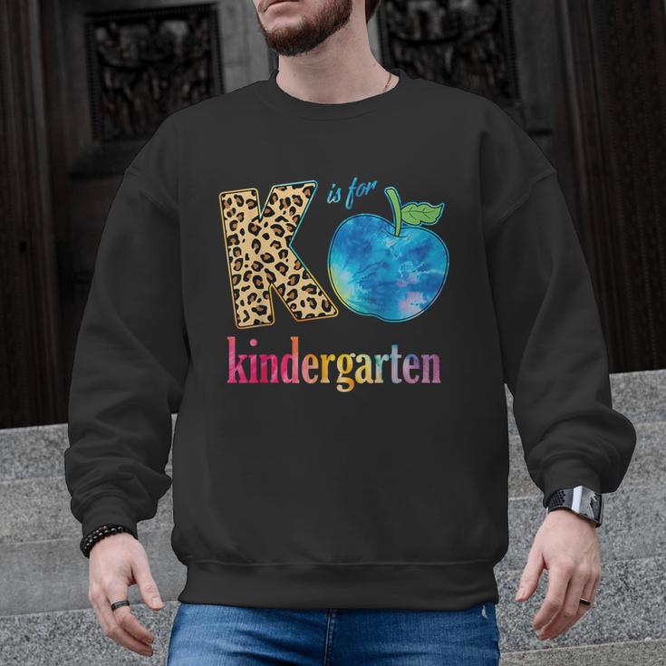 K Is For Kindergarten Teacher Tie Dye Back To School Kinder For Men Women Girls Kids Men Graphic Sweatshirt