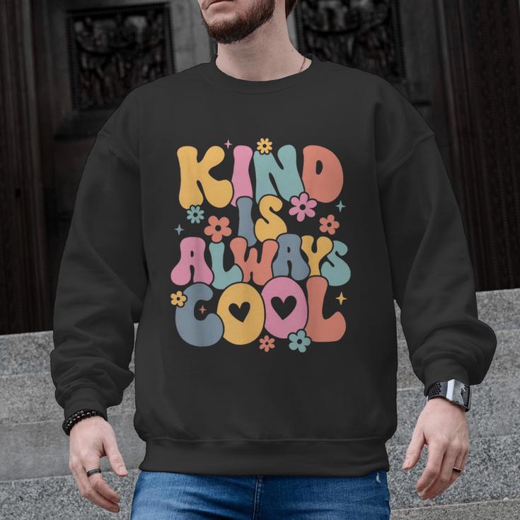 Kind Is Always Cool Groovy Teacher Be Kind Kindness Matters Men Graphic Sweatshirt