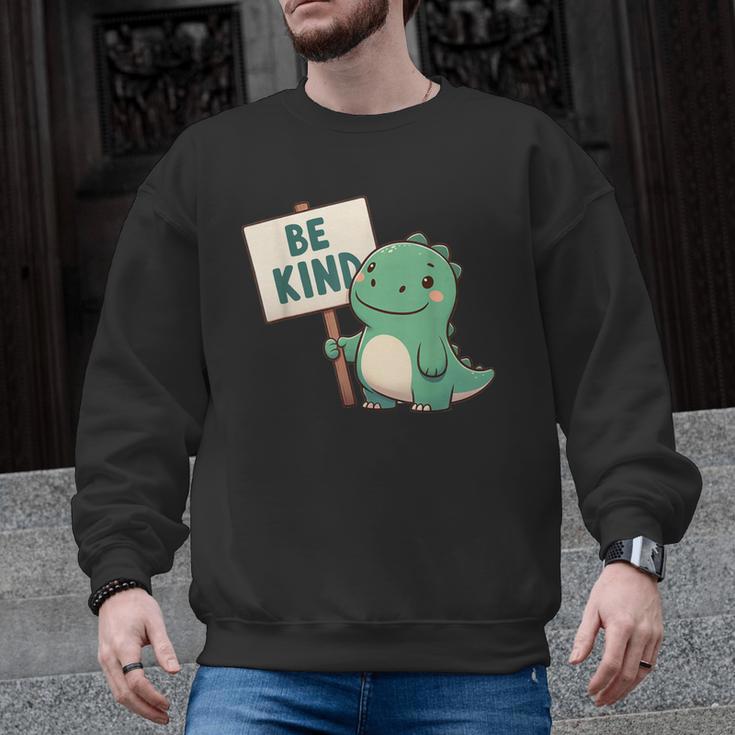 Be Kind Teacher Anti-Bullying Dino Kindness Women Men Boys Men Graphic Sweatshirt
