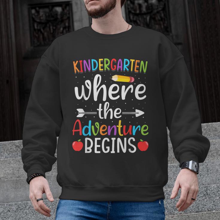 Kindergarten Where The Adventure Begins Shirt Children's Teacher Men Graphic Sweatshirt