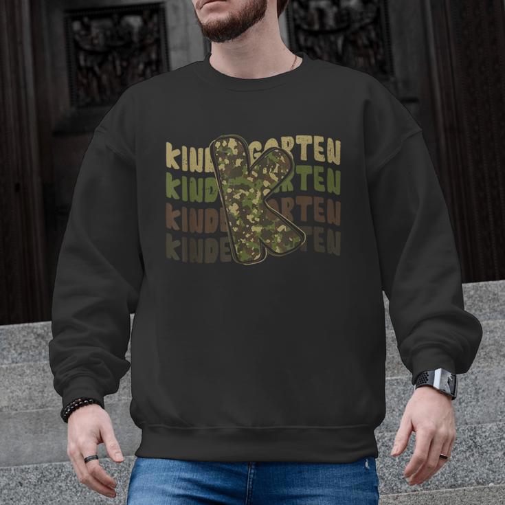 Kindergarten Camo Camouflage Boy Teacher Back To School Men Graphic Sweatshirt