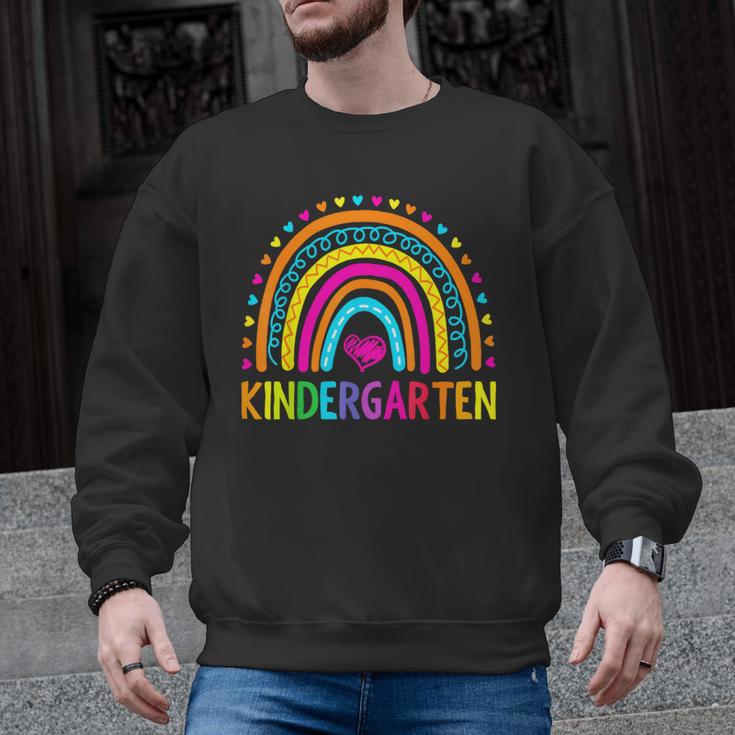Kindergarten Rainbow Girls Boys Teacher First Day Of School Men Graphic Sweatshirt