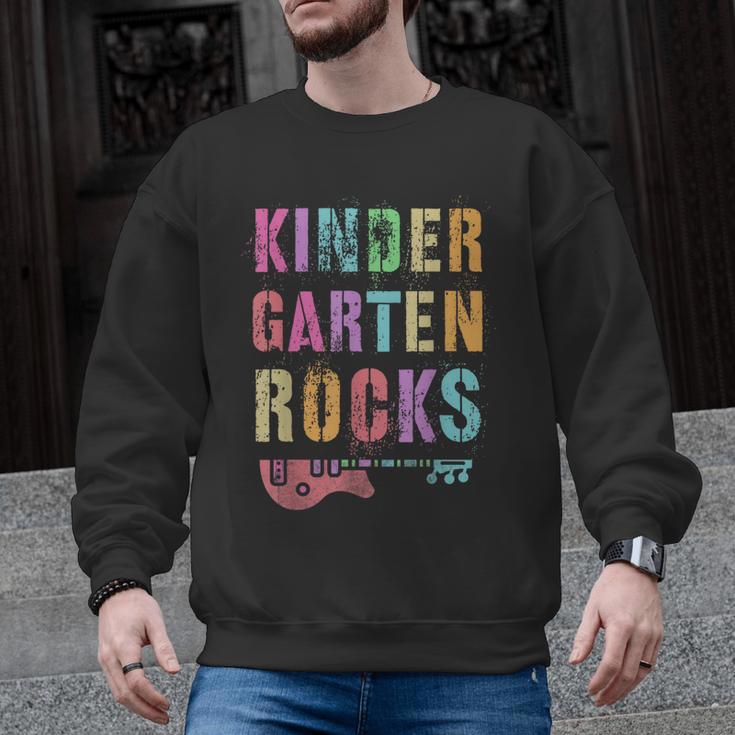KINDERGARTEN ROCKS Teacher Crew Rock Star Kinder Team Men Graphic Sweatshirt