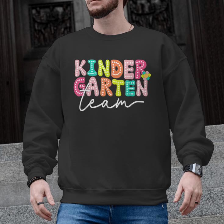 Kindergarten Team Teacher Back To School Kindergarten Squad Men Graphic Sweatshirt