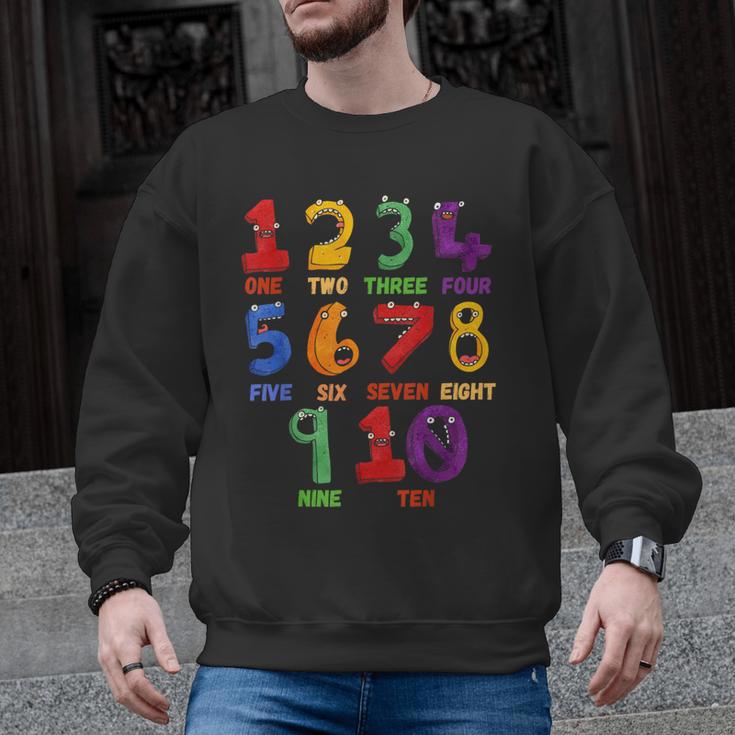 Learning Math Numbers Counting Back To School Teacher For Men Women Girls Kids Men Graphic Sweatshirt